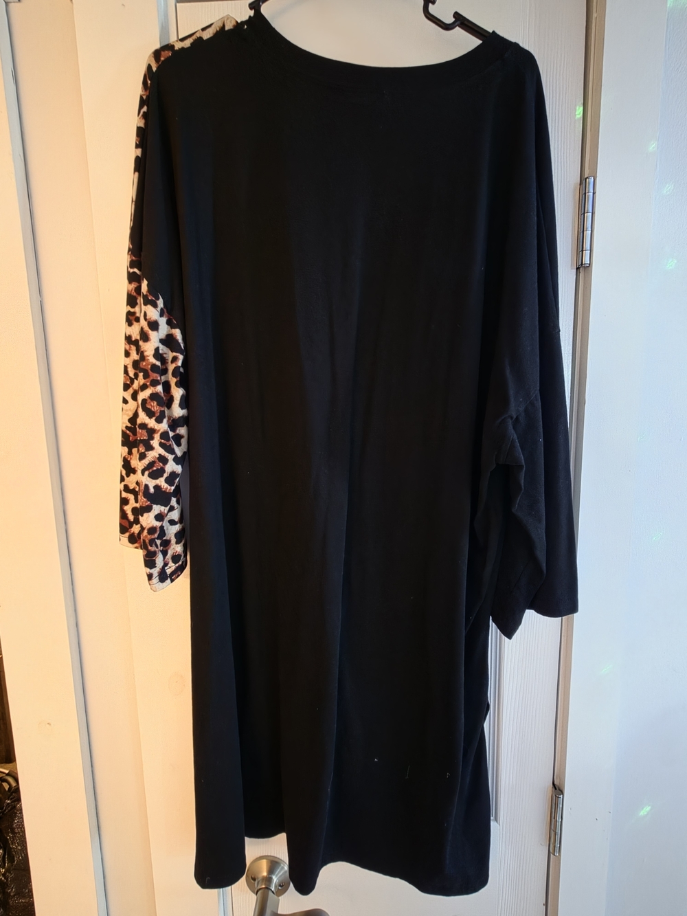 SHEIN Black and Leopard Print Maxi Dress - Picture 2 of 3